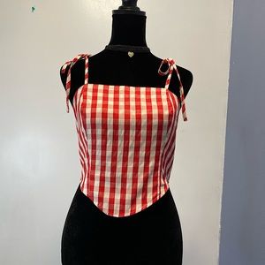 Halter Cami Plaid Top